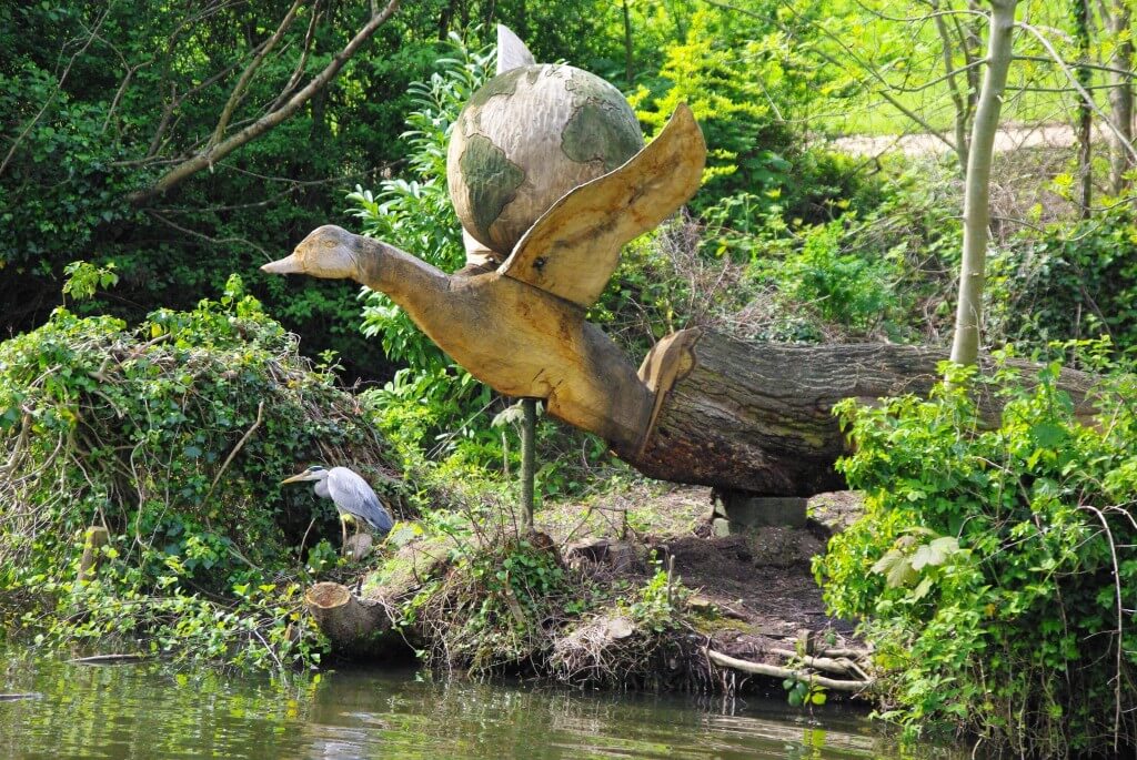 The Duck and the World Sculpture